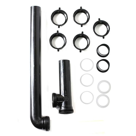 Thrifco Plumbing 1-1/2 Inch x 16 Inch ABS E.O Waste Assembly with Nuts & Washers 4402178